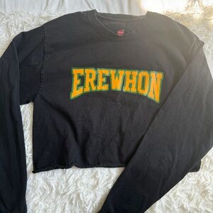 EREWHON cropped long sleeve tee size M